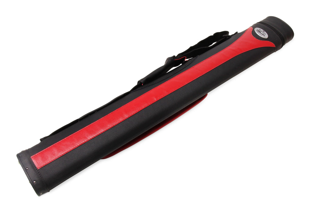 Baize Master Stripe oval quad 2-piece cue case Cue + Case