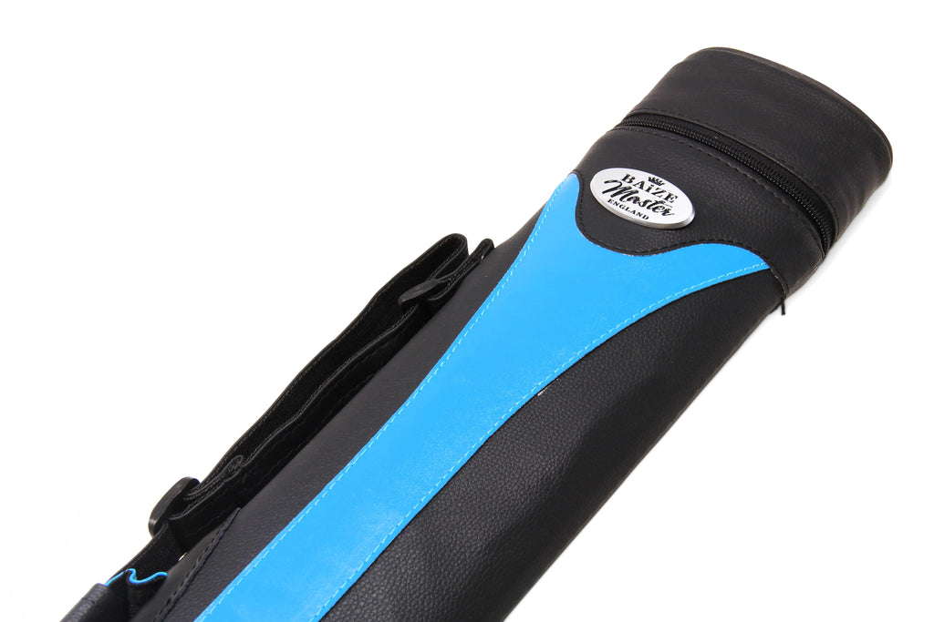 Baize Master Stripe oval quad 2-piece cue case Cue + Case