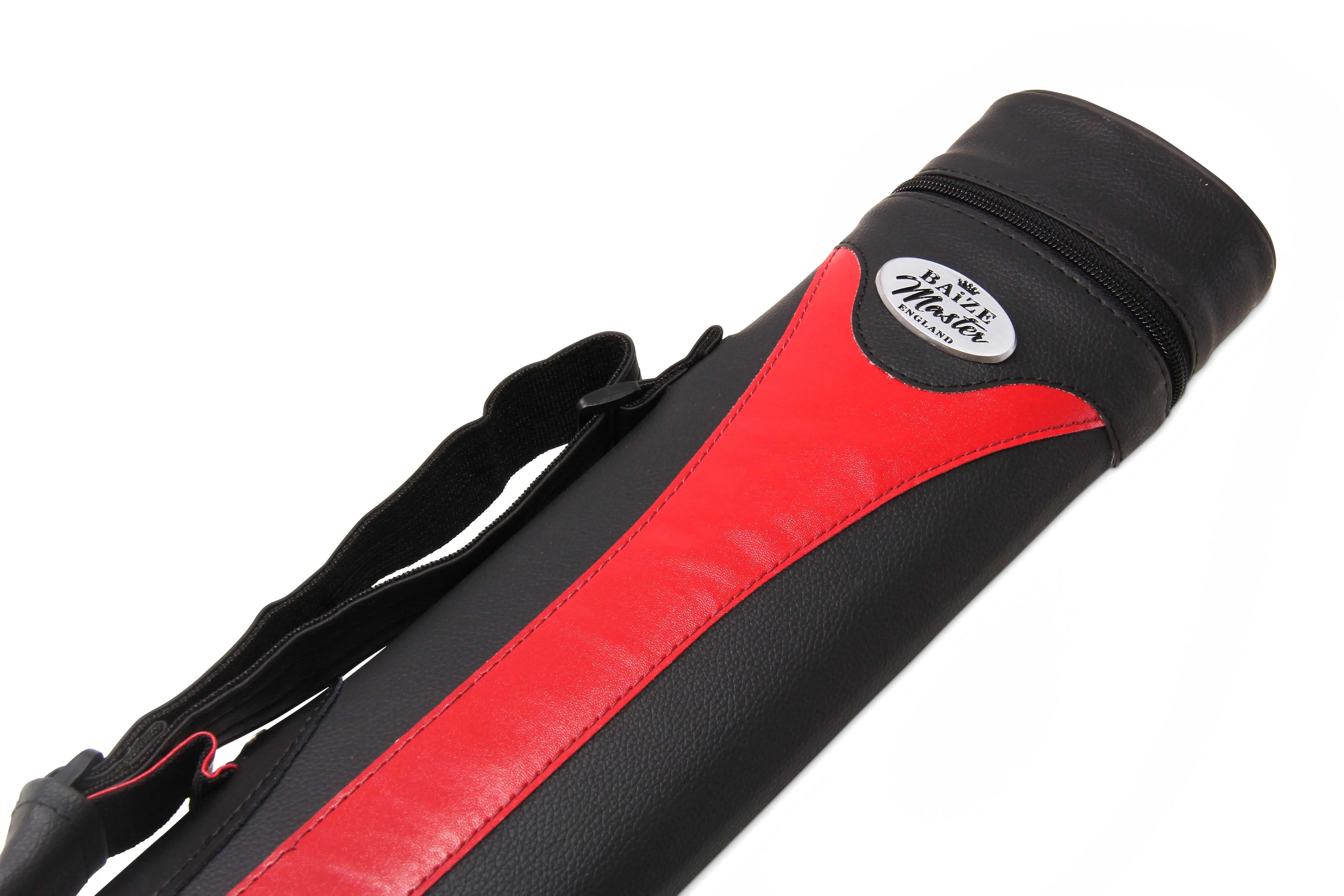 Baize Master Stripe oval quad 2-piece cue case Cue + Case