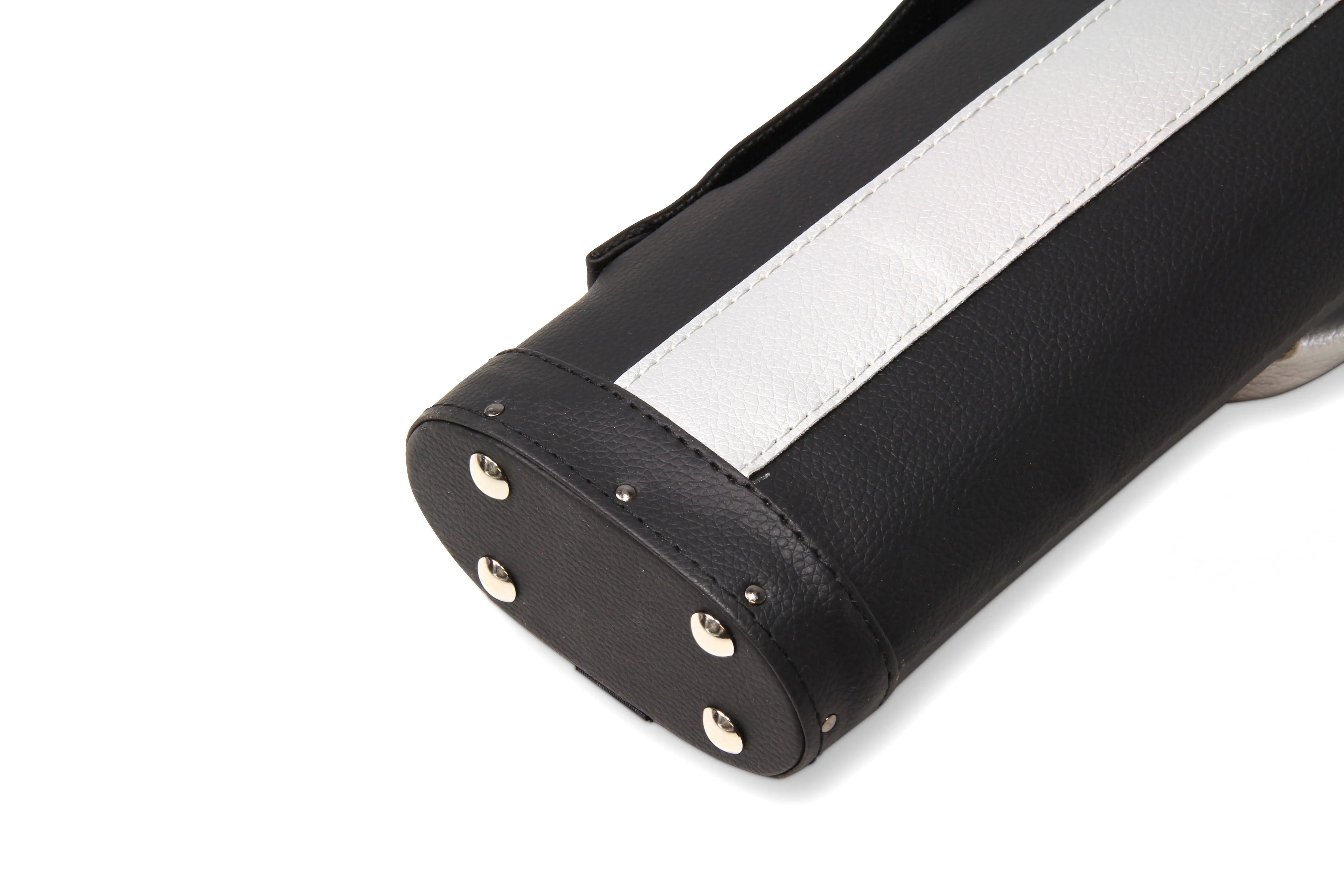 Baize Master Stripe oval quad 2-piece cue case Cue + Case