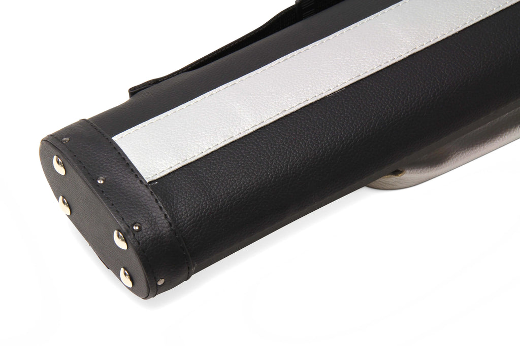 Baize Master Stripe oval quad 2-piece cue case Cue + Case
