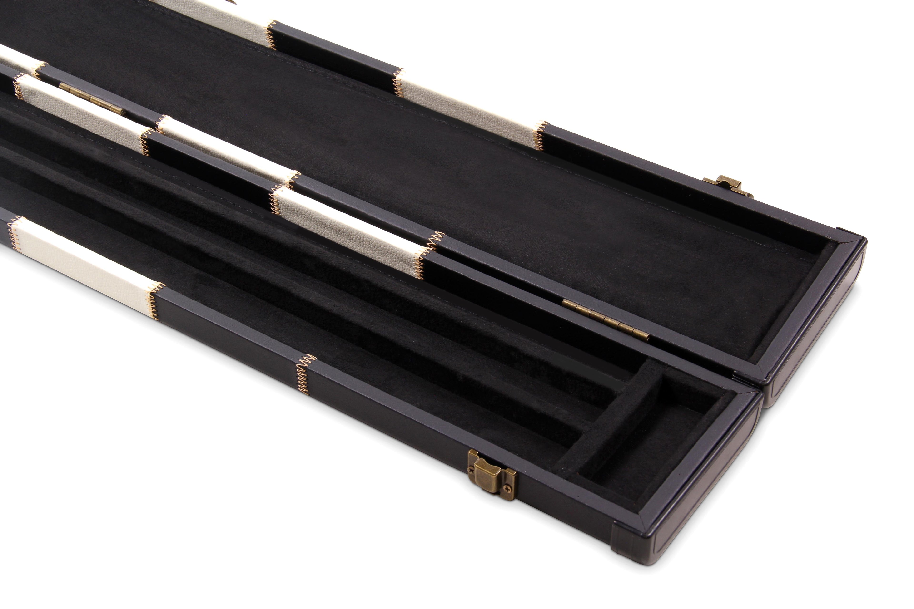 Deluxe chequered 2-piece cue case - 3 slot Cue + Case