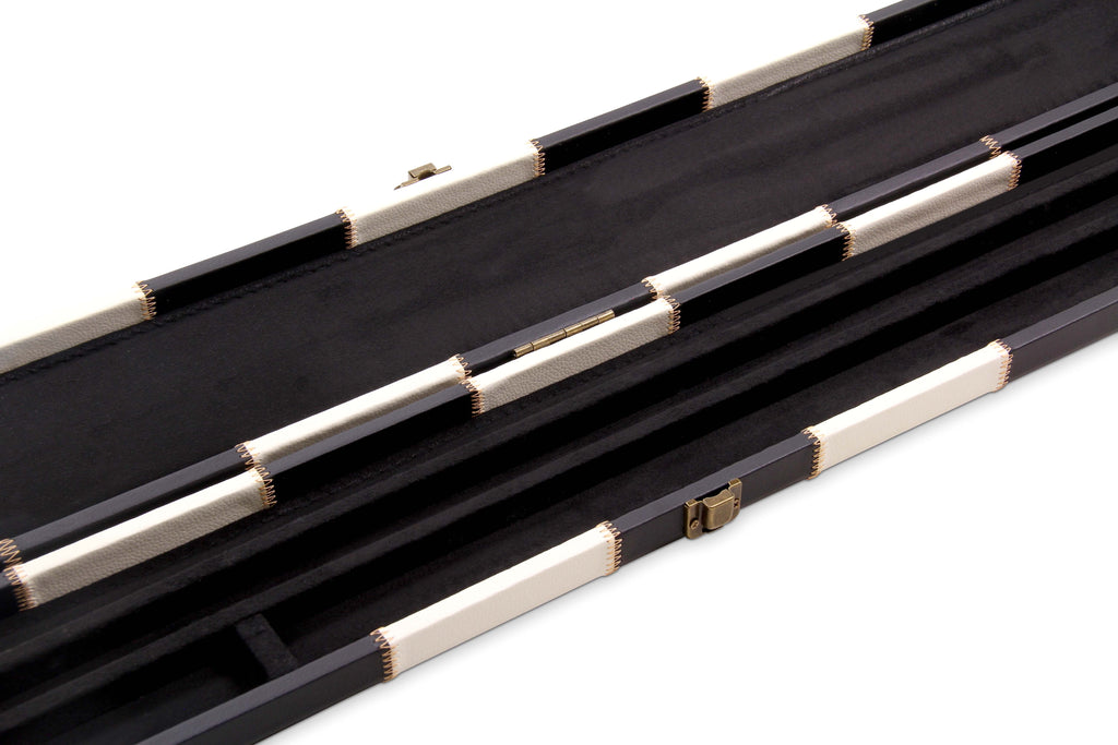Deluxe chequered 2-piece cue case - 3 slot Cue + Case