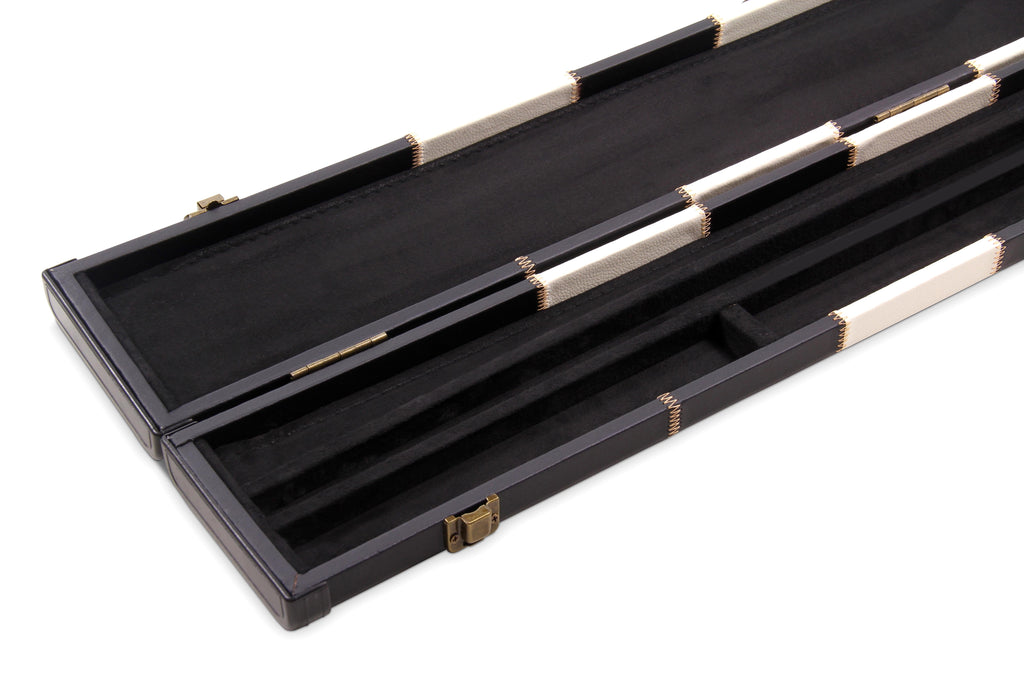 Deluxe chequered 2-piece cue case - 3 slot Cue + Case