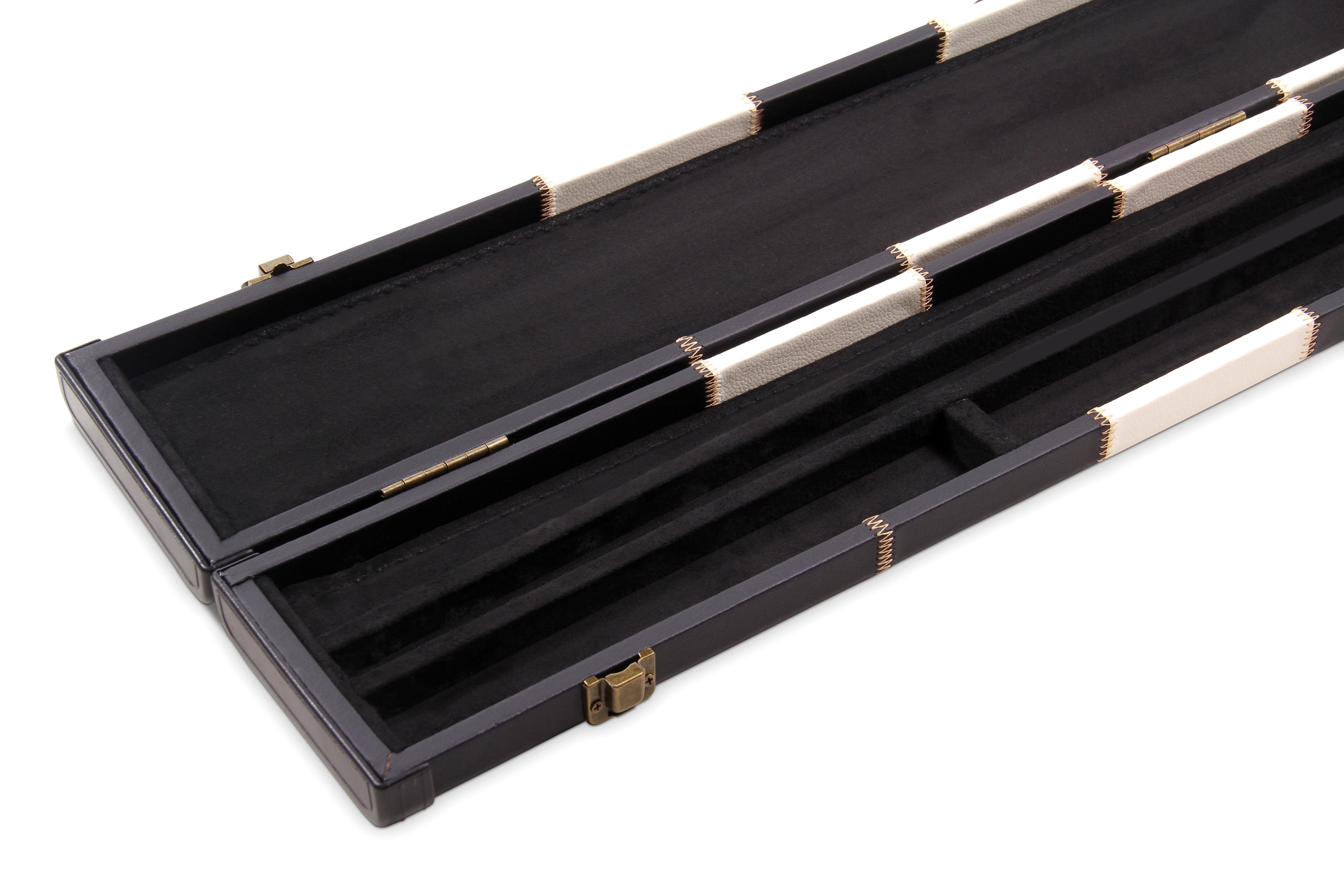 Deluxe chequered 2-piece cue case - 3 slot Cue + Case