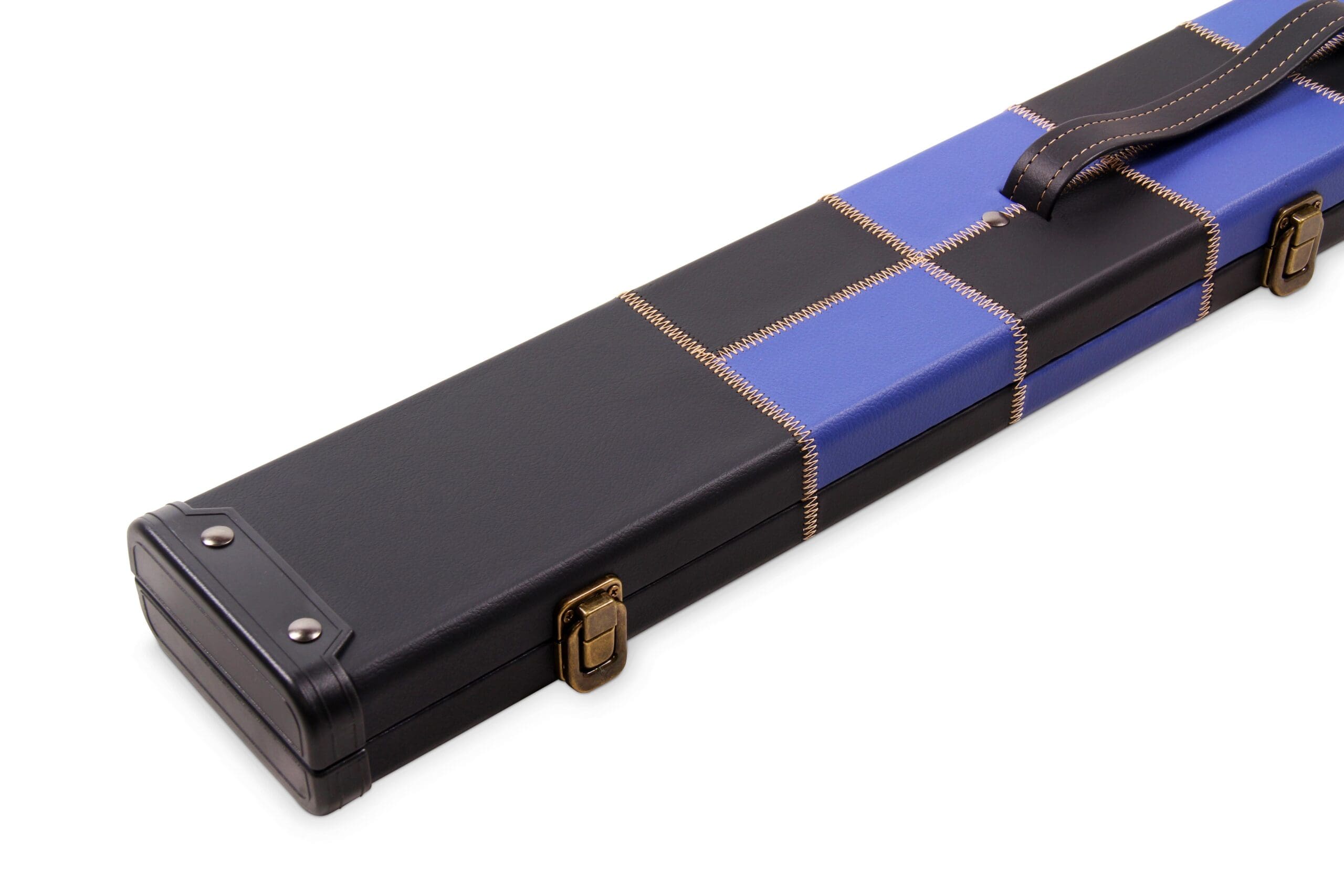 Deluxe chequered 2-piece cue case - 3 slot Cue + Case