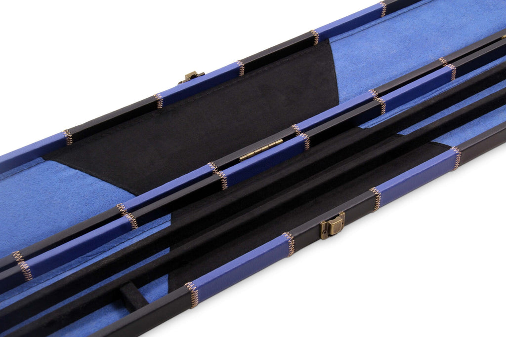 Deluxe chequered 2-piece cue case - 3 slot Cue + Case