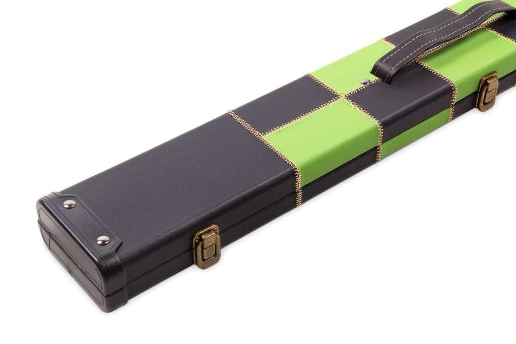 Deluxe chequered 2-piece cue case - 3 slot Cue + Case