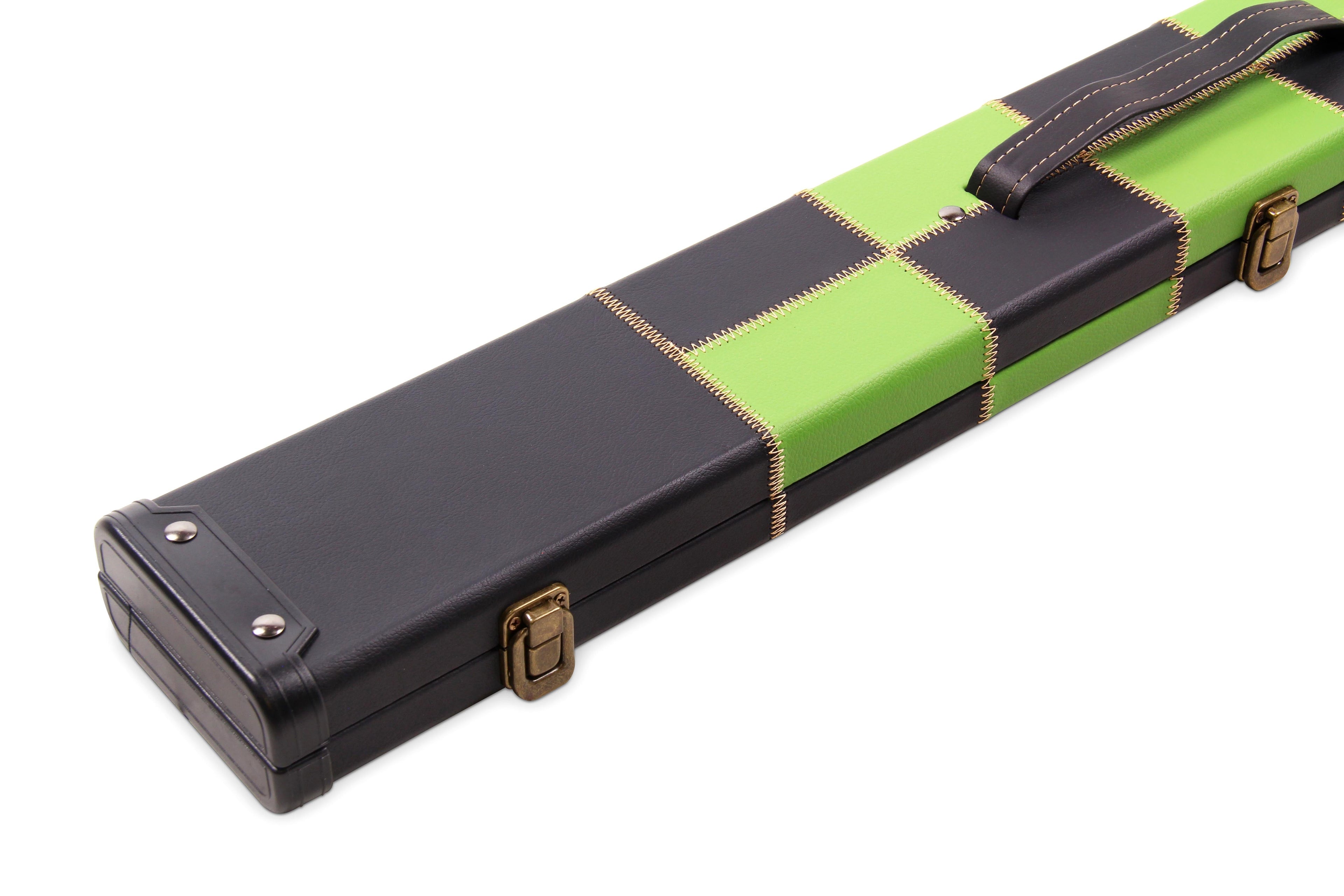 Deluxe chequered 2-piece cue case - 3 slot Cue + Case