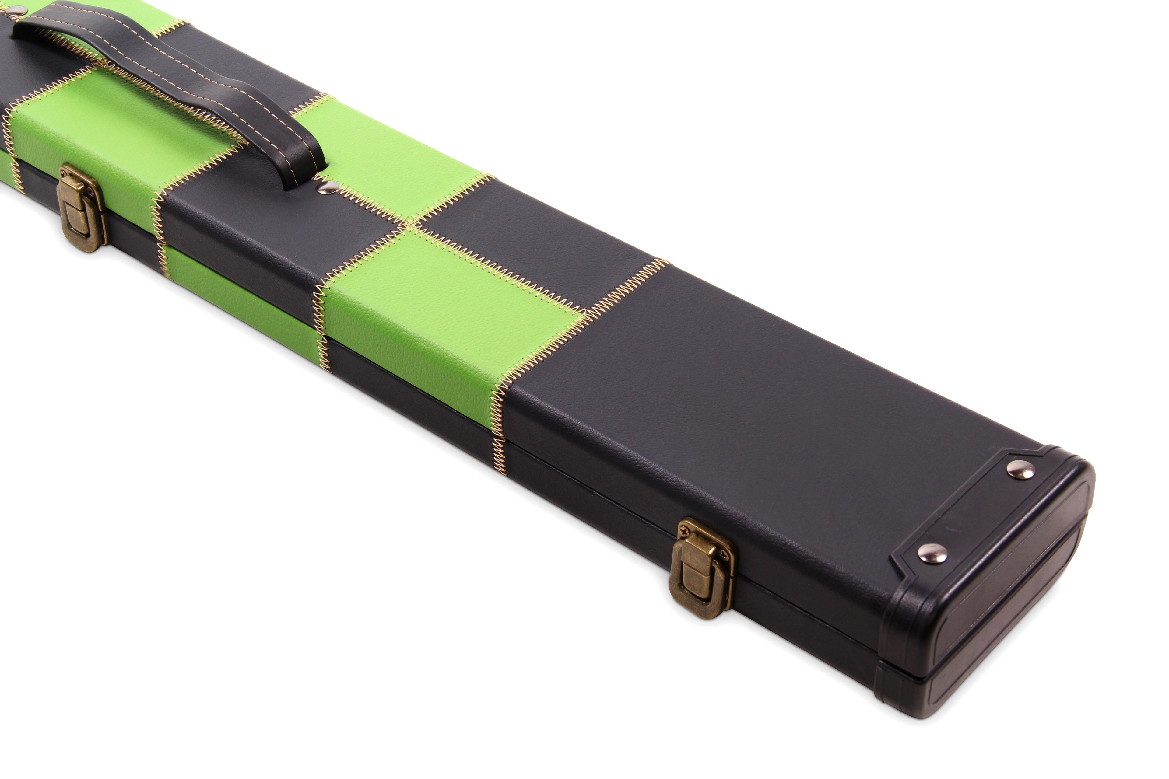 Deluxe chequered 2-piece cue case - 3 slot Cue + Case