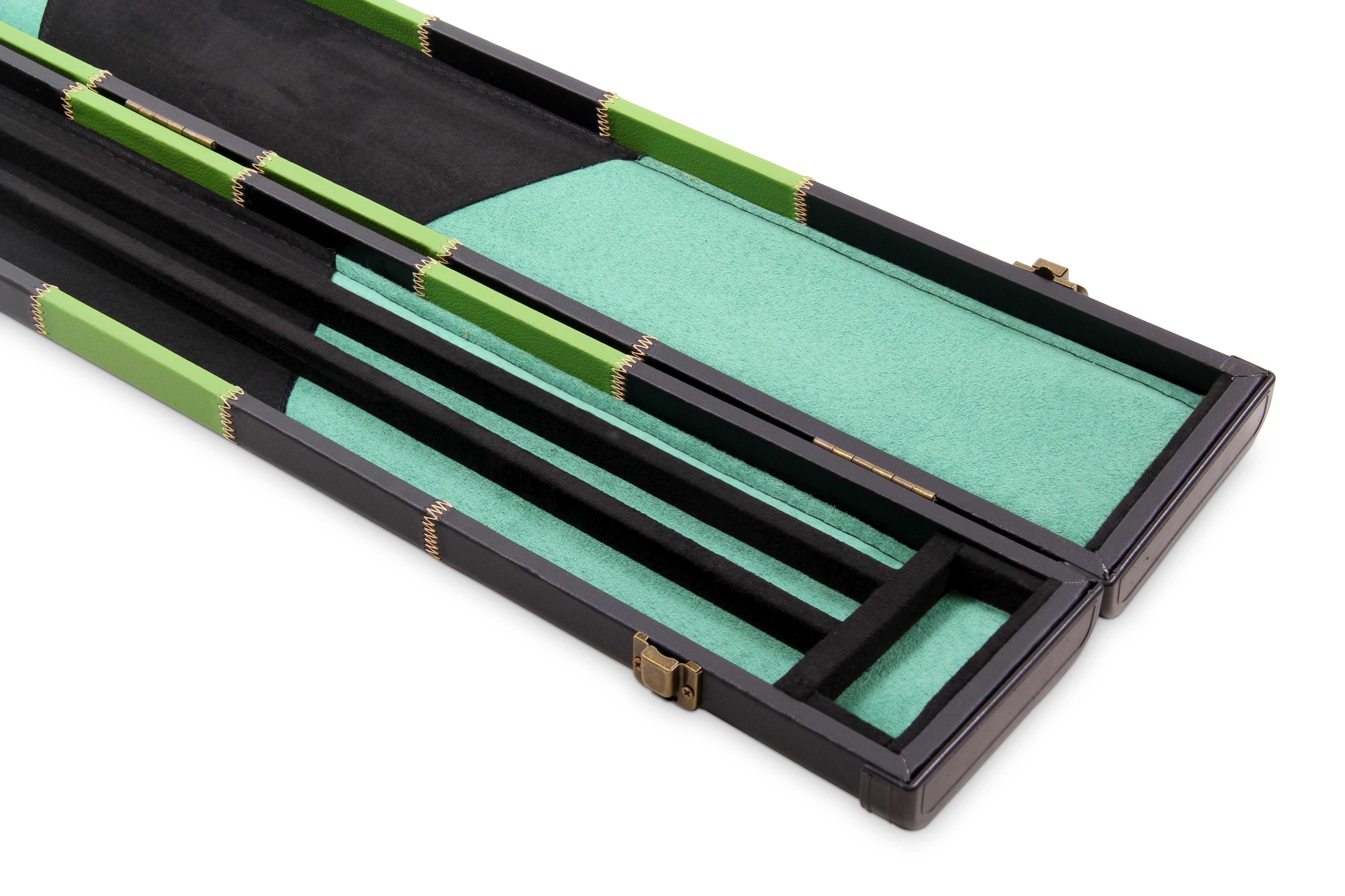 Deluxe chequered 2-piece cue case - 3 slot Cue + Case