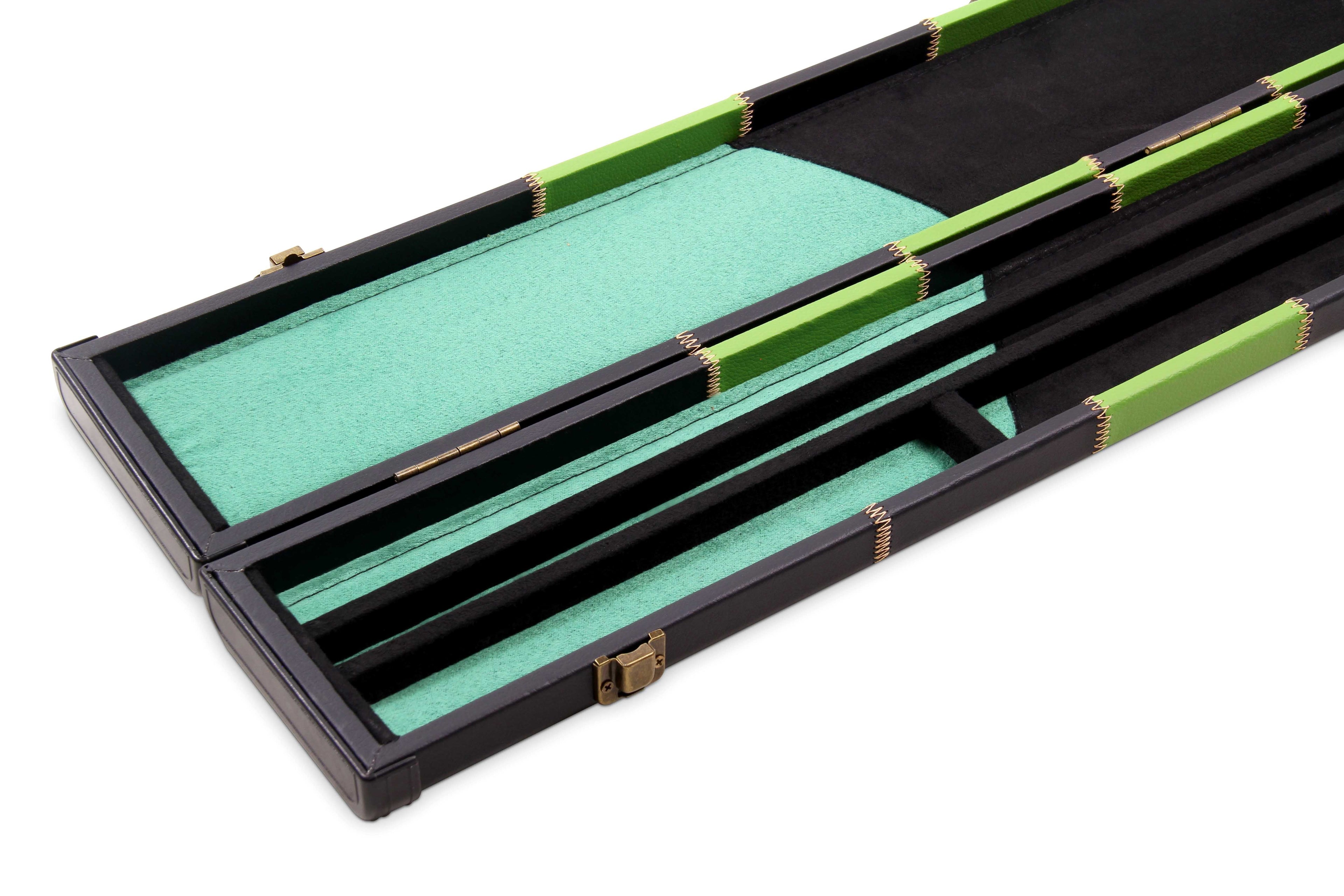 Deluxe chequered 2-piece cue case - 3 slot Cue + Case
