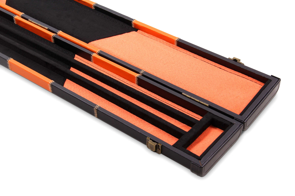 Deluxe chequered 2-piece cue case - 3 slot Cue + Case