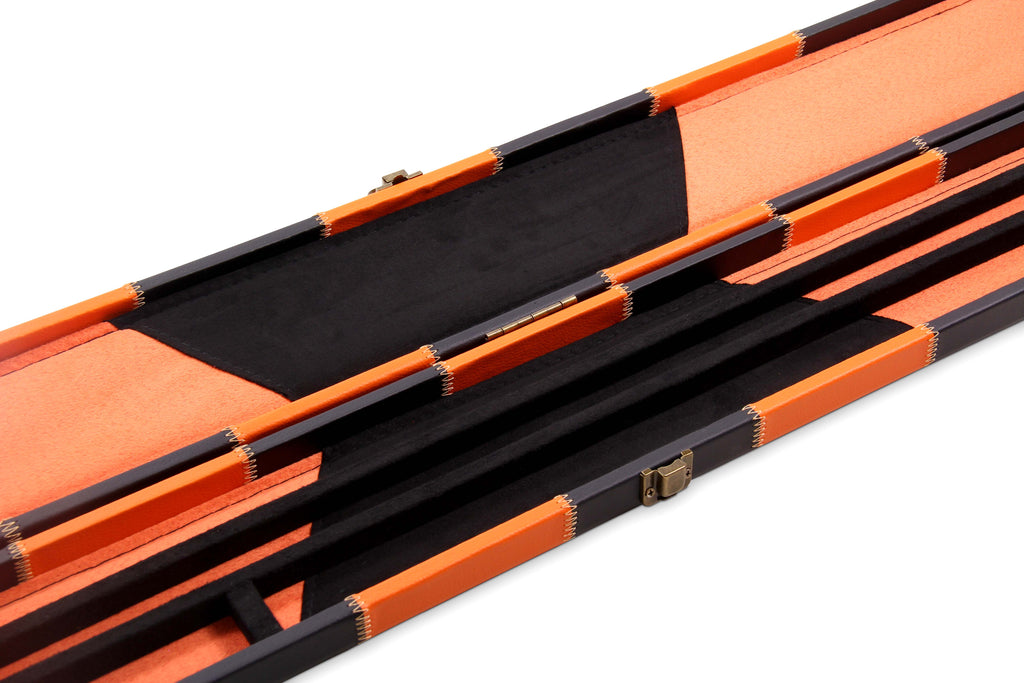 Deluxe chequered 2-piece cue case - 3 slot Cue + Case