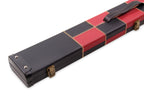 Deluxe chequered 2-piece cue case - 3 slot Cue + Case