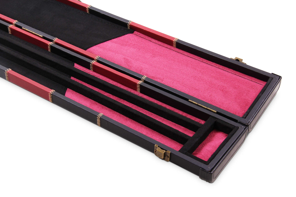 Deluxe chequered 2-piece cue case - 3 slot Cue + Case
