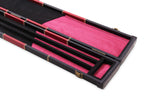 Deluxe chequered 2-piece cue case - 3 slot Cue + Case