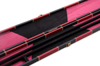 Deluxe chequered 2-piece cue case - 3 slot Cue + Case