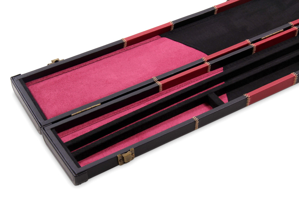 Deluxe chequered 2-piece cue case - 3 slot Cue + Case