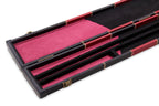Deluxe chequered 2-piece cue case - 3 slot Cue + Case