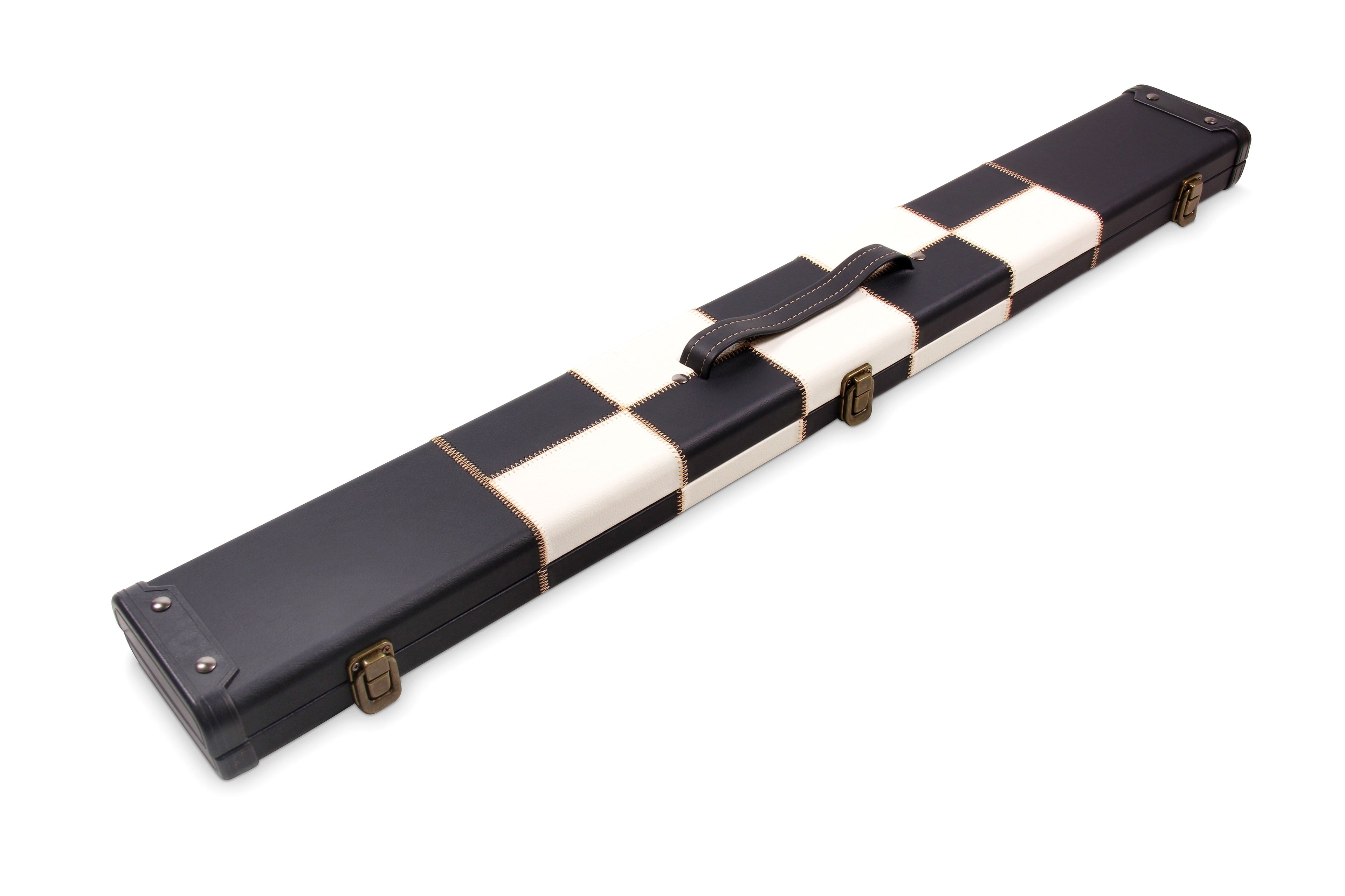 Deluxe chequered 2-piece cue case - 3 slot Cue + Case