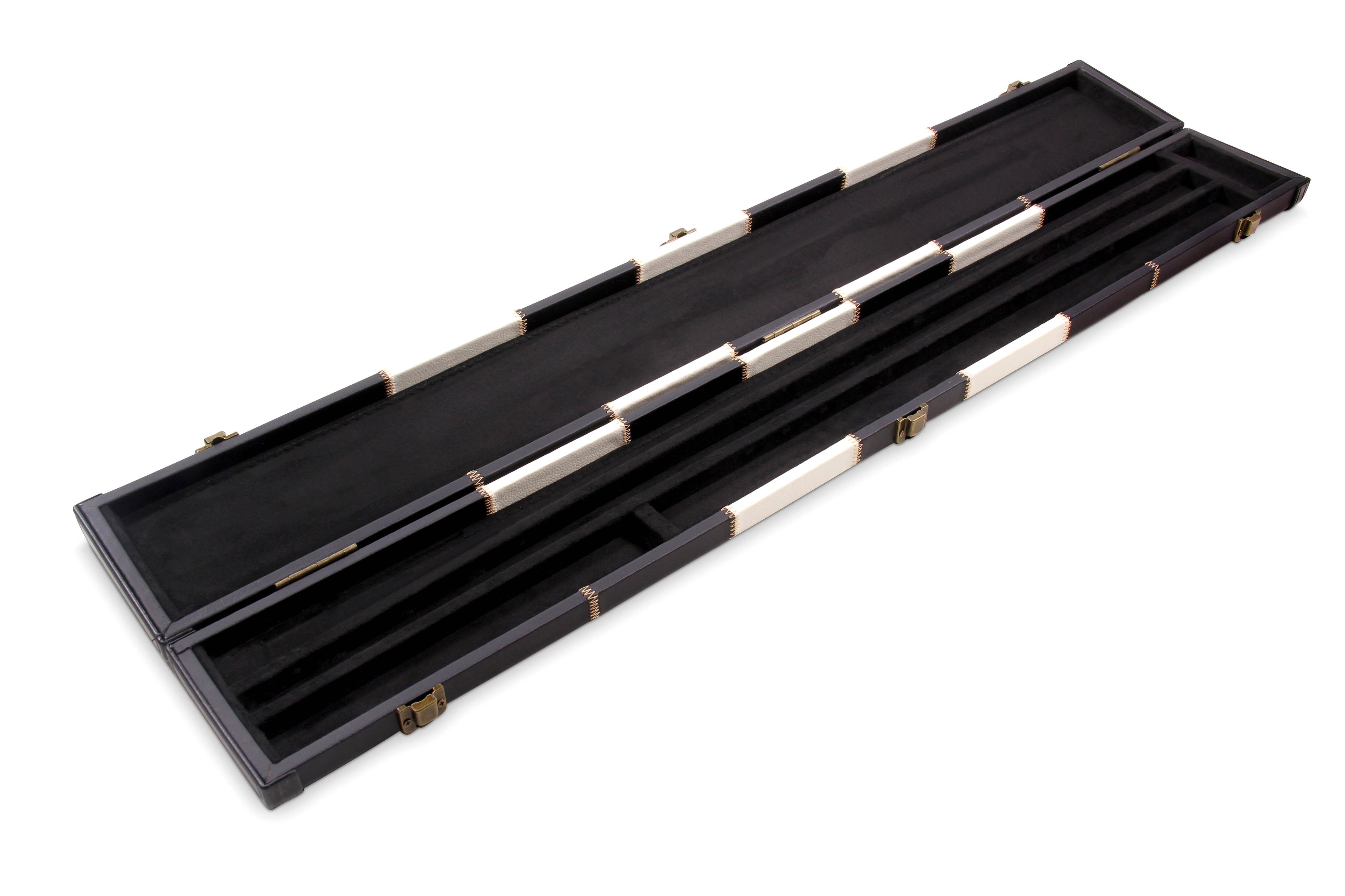 Deluxe chequered 2-piece cue case - 3 slot Cue + Case