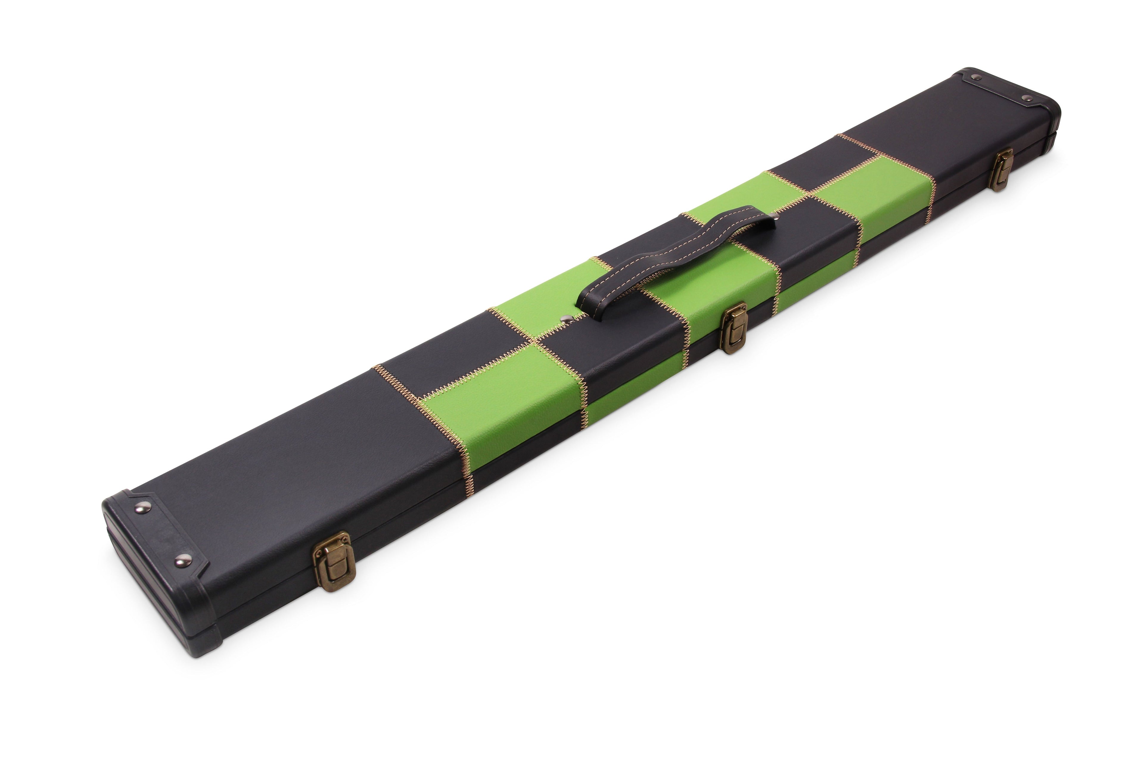 Deluxe chequered 2-piece cue case - 3 slot Cue + Case