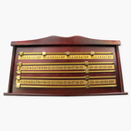 Mahogany 4-player snooker scoreboard Cue + Case