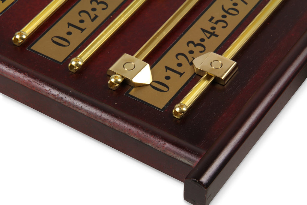 Mahogany 4-player snooker scoreboard Cue + Case