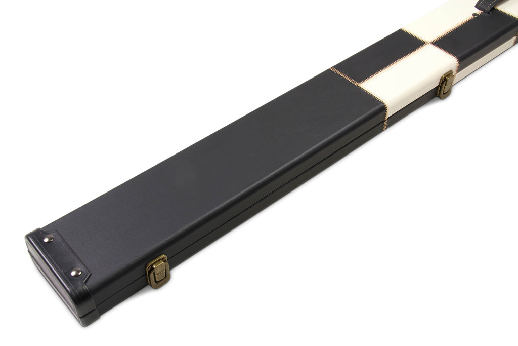 Deluxe wide chequered 1-piece cue case - 3 cues Cue + Case