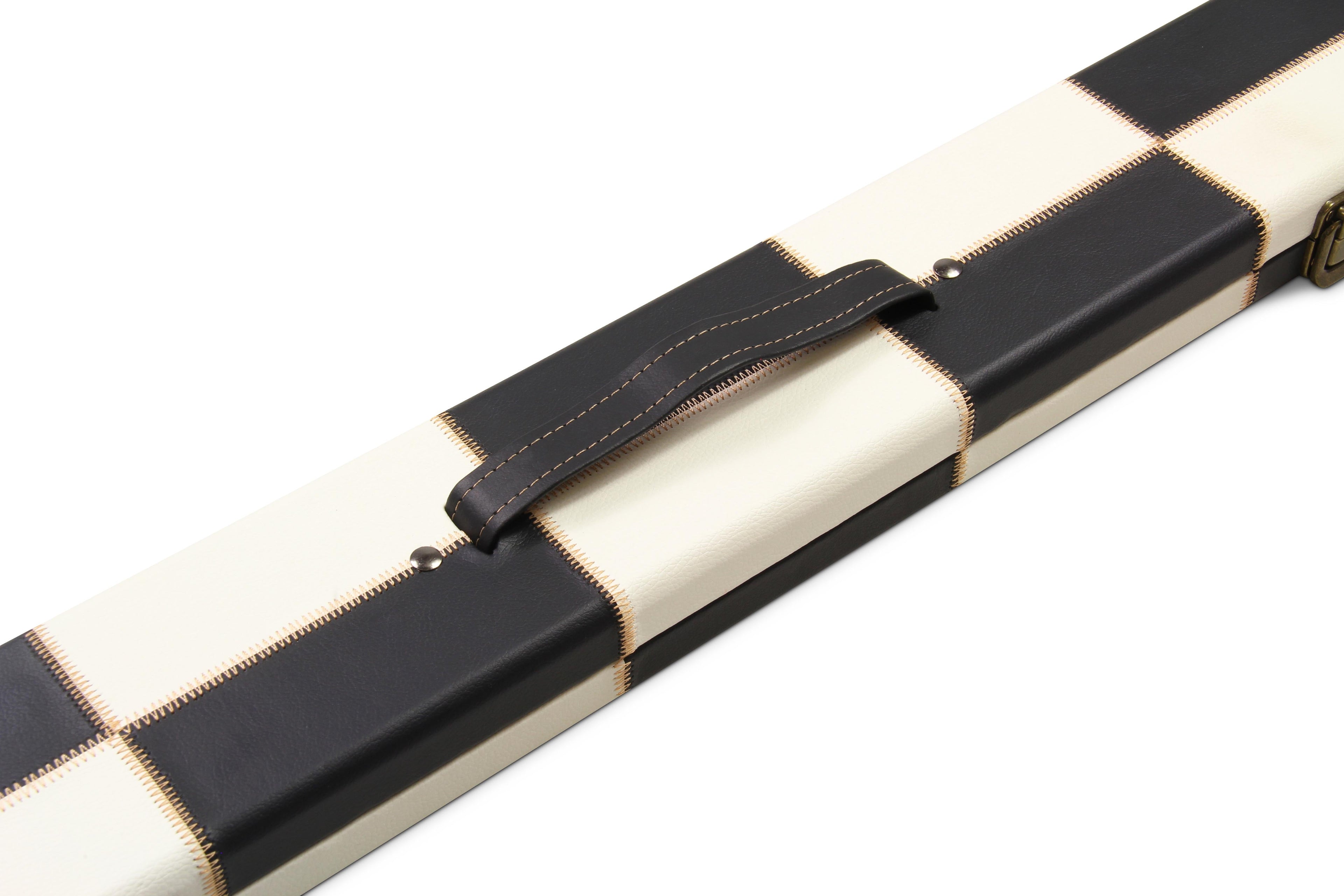 Deluxe wide chequered 1-piece cue case - 3 cues Cue + Case