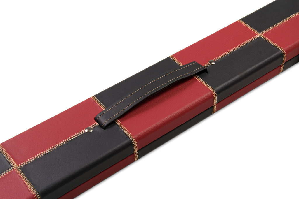Deluxe wide chequered 1-piece cue case - 3 cues Cue + Case