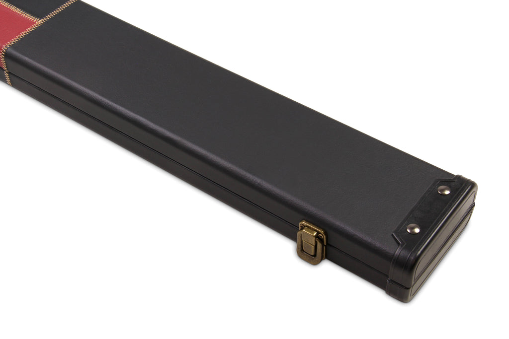 Deluxe wide chequered 1-piece cue case - 3 cues Cue + Case