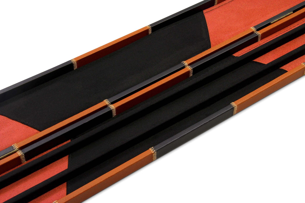 Deluxe wide chequered 1-piece cue case - 3 cues Cue + Case