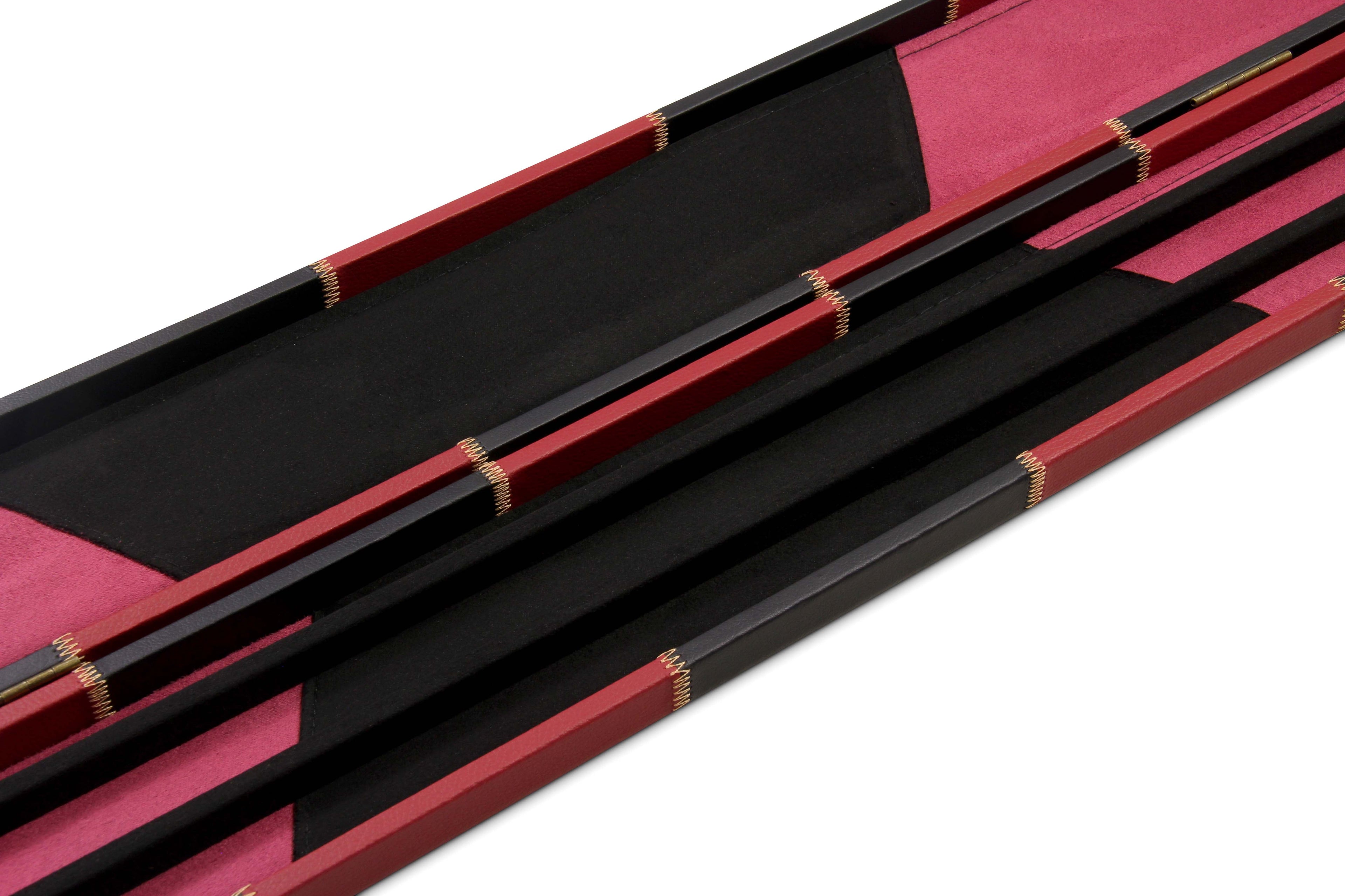Deluxe wide chequered 1-piece cue case - 3 cues Cue + Case