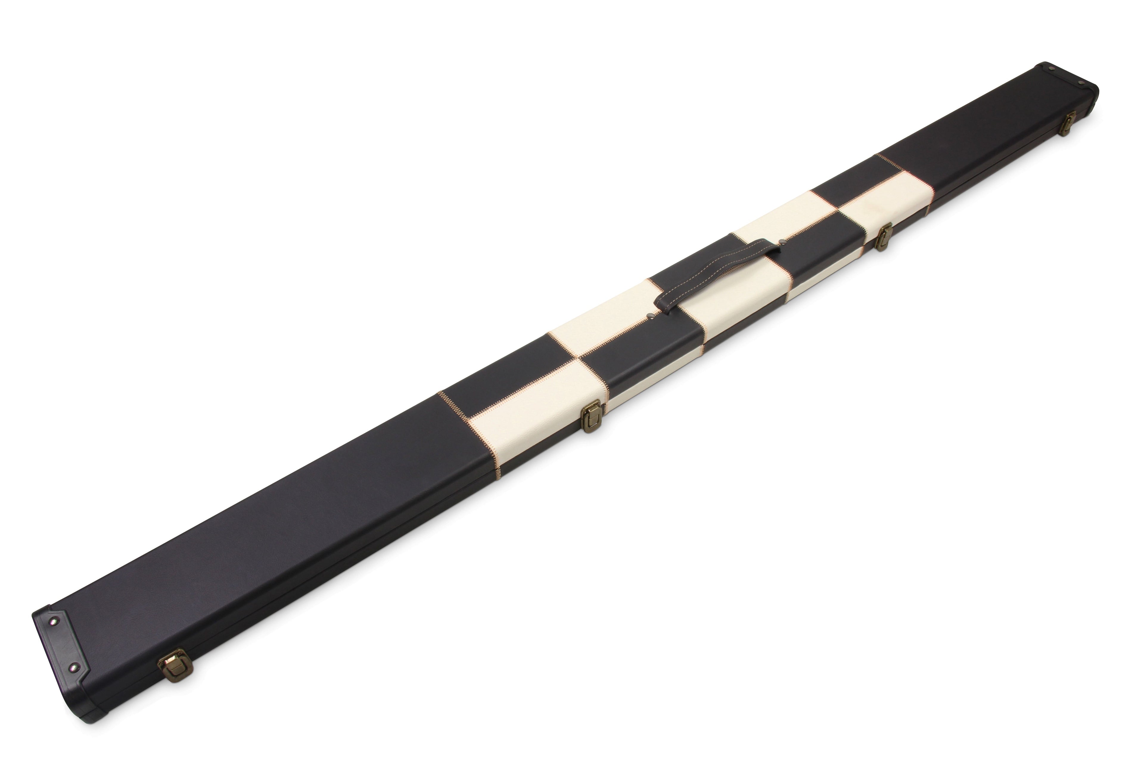 Deluxe wide chequered 1-piece cue case - 3 cues Cue + Case
