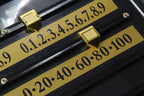 Black plastic 4-player snooker scoreboard Cue + Case