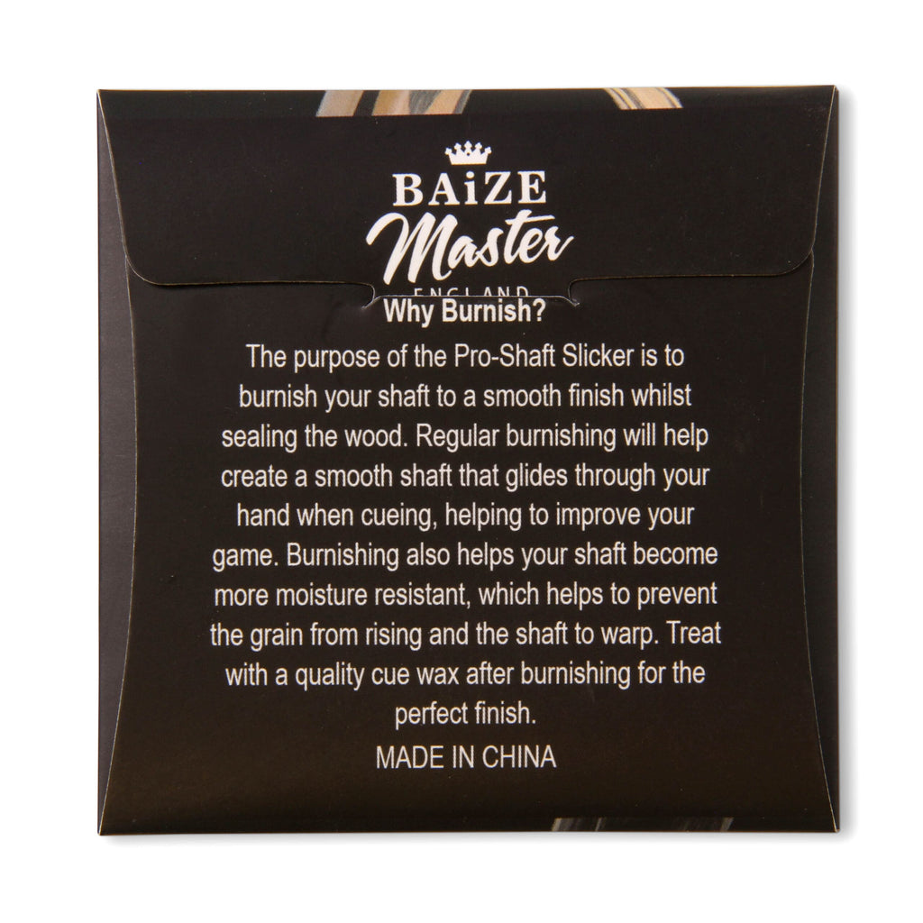 Baize Master Pro-Shaft Slicker cue burnishing pad Cue + Case