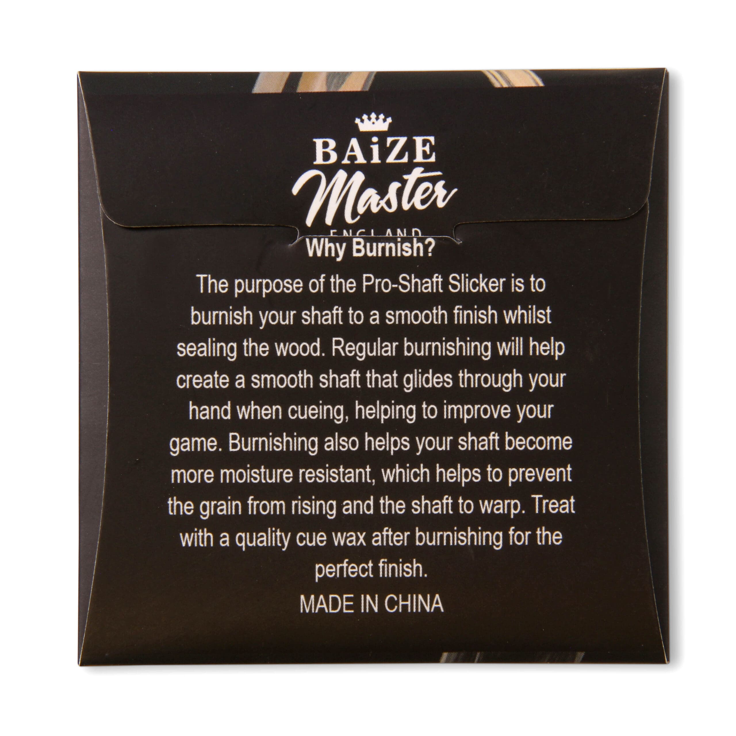 Baize Master Pro-Shaft Slicker cue burnishing pad Cue + Case