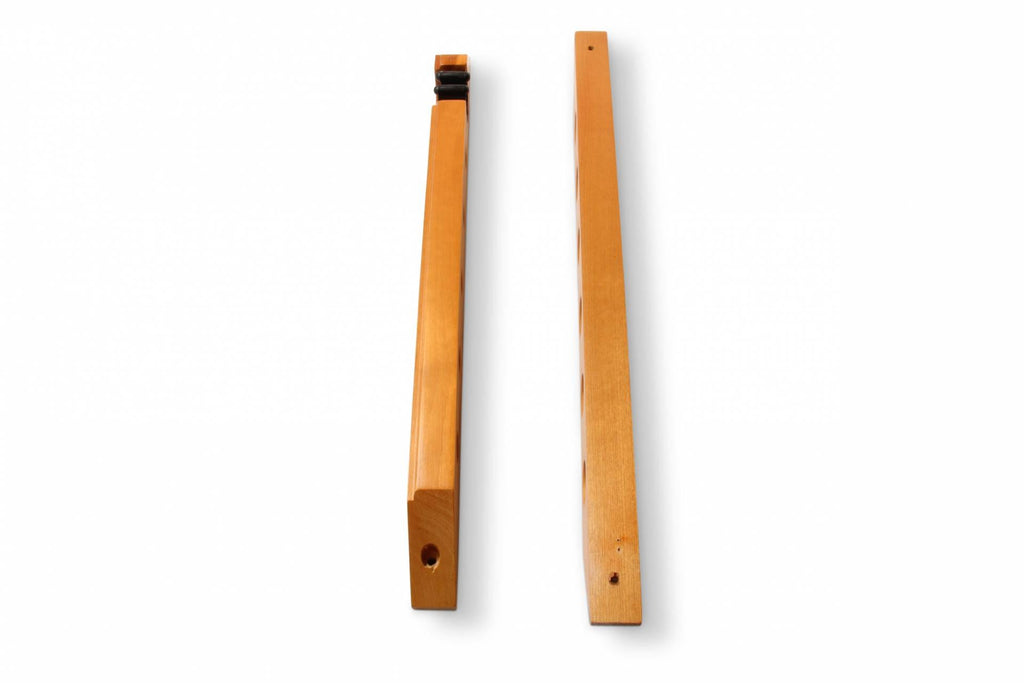 Solid oak straight 6-way wall-mounted cue rack Cue + Case