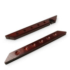 Mahogany straight 6-way wall-mounted cue rack Cue + Case