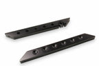 Black straight 6-way wall-mounted cue rack Cue + Case