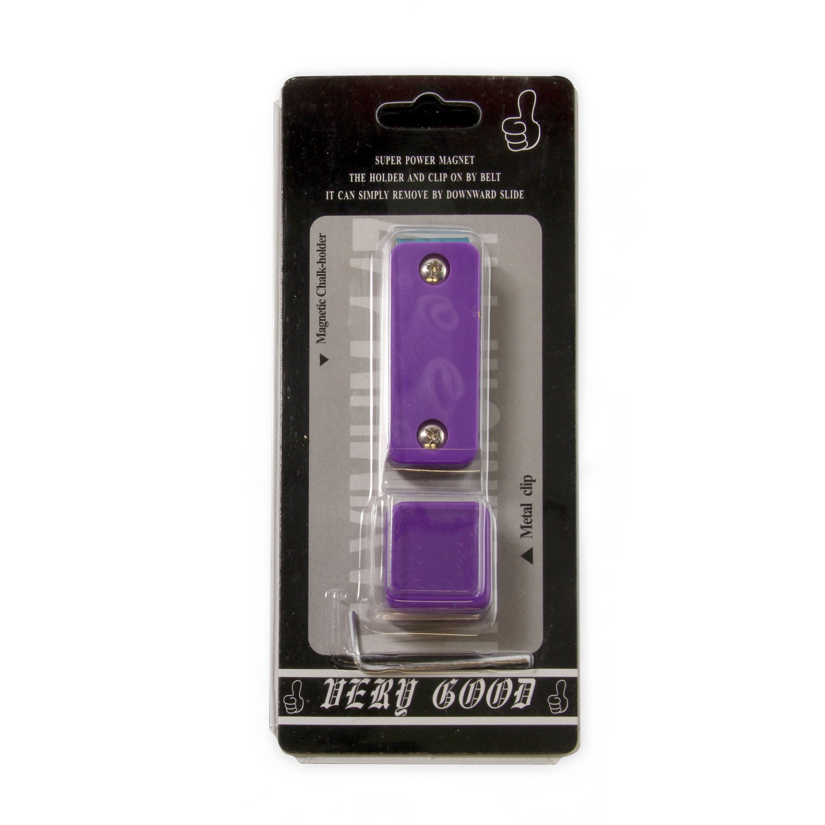 Metal magnetic chalk holder and belt clip Cue + Case