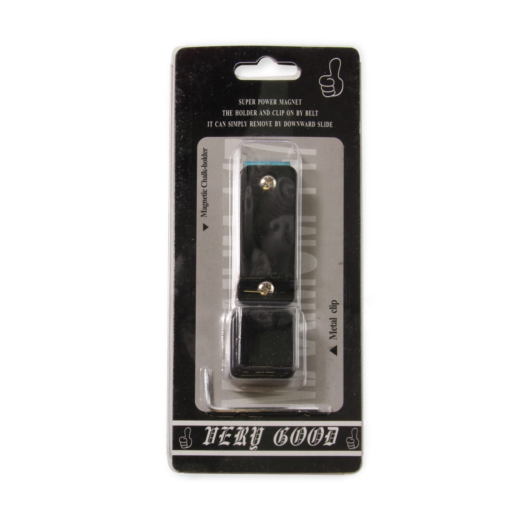 Metal magnetic chalk holder and belt clip Cue + Case