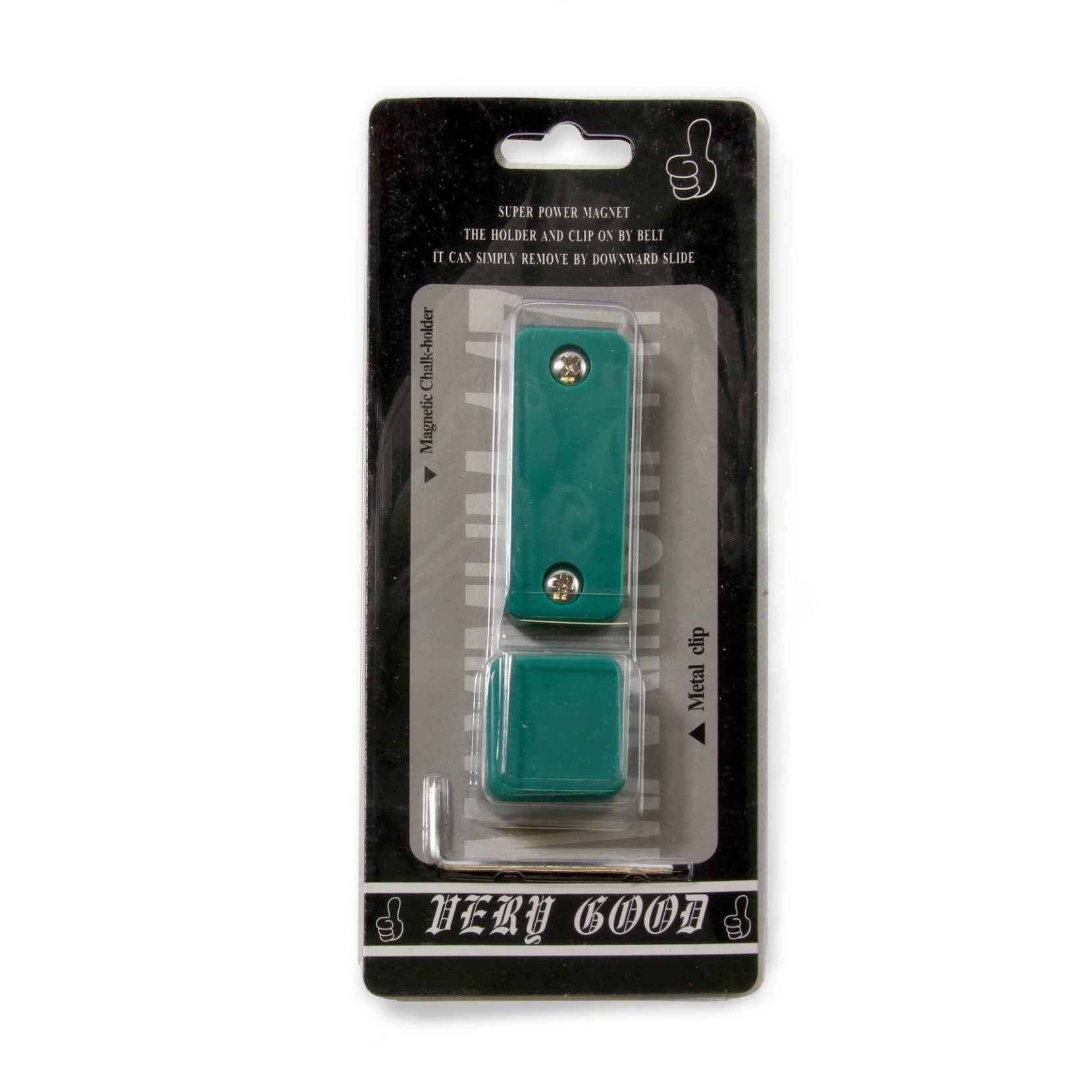 Metal magnetic chalk holder and belt clip Cue + Case