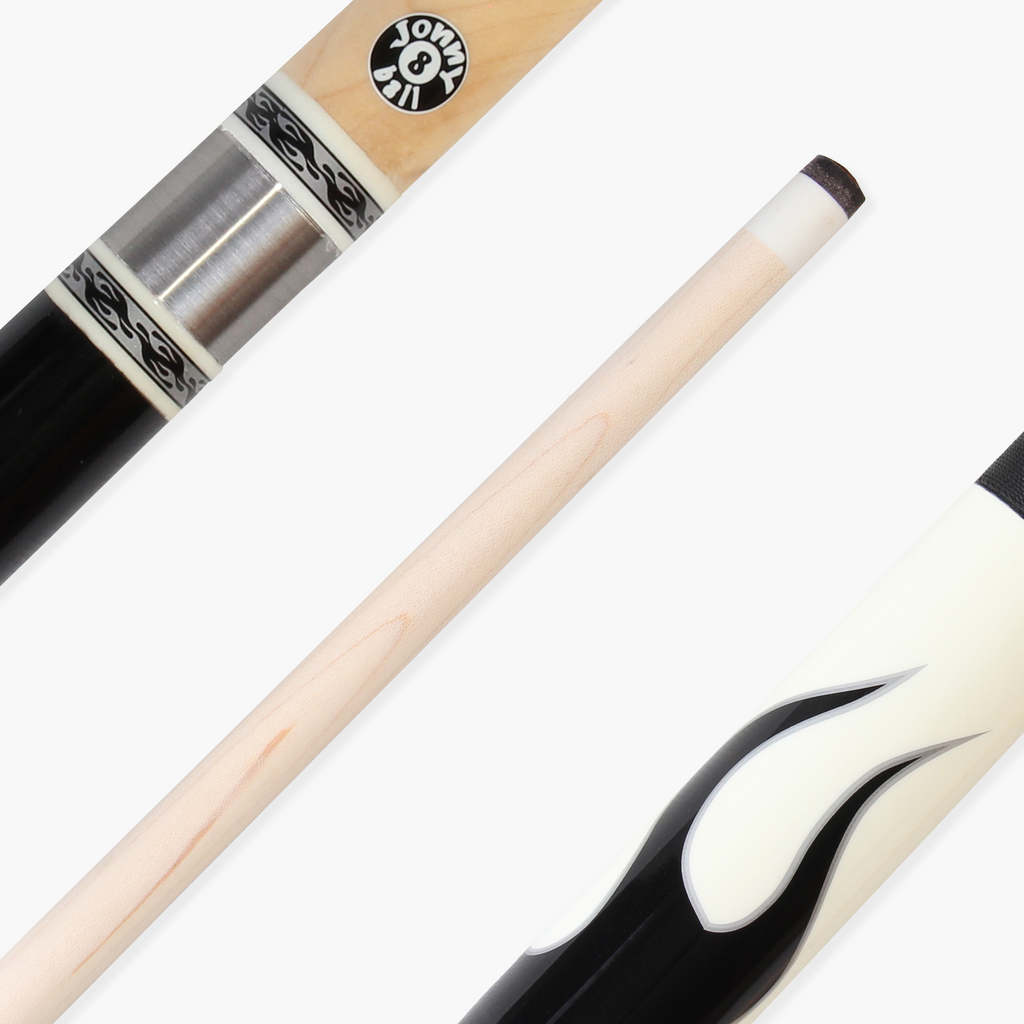 Jonny 8 Ball Flame 58-inch 2-piece cue Cue + Case