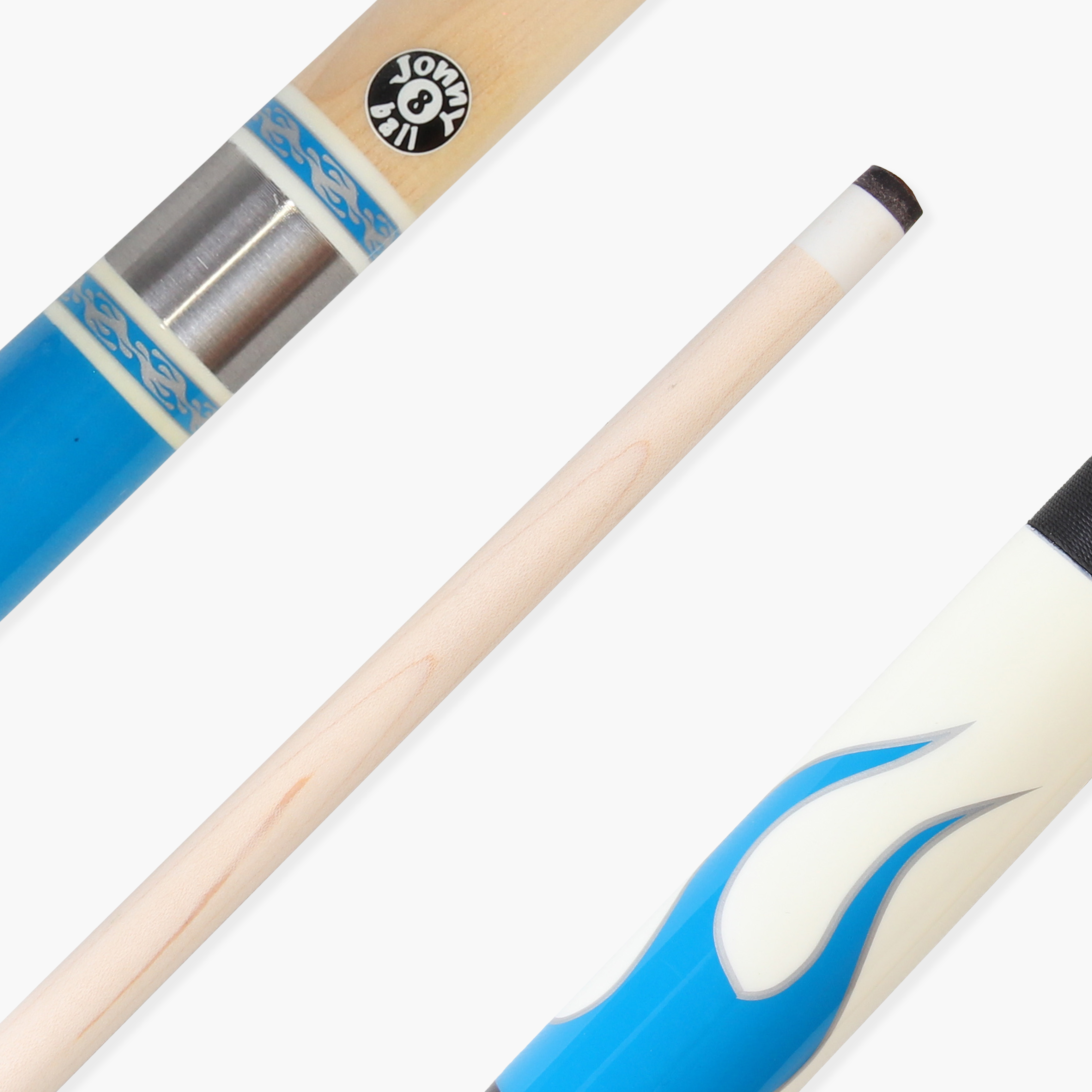 Jonny 8 Ball Flame 58-inch 2-piece cue Cue + Case