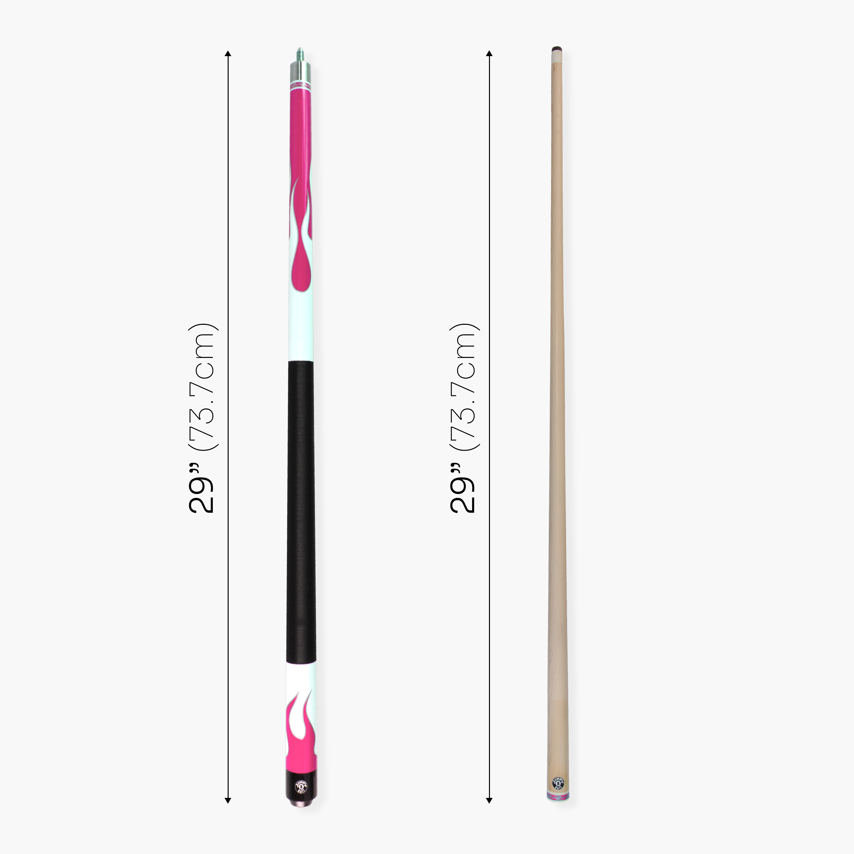 Jonny 8 Ball Flame 58-inch 2-piece cue Cue + Case