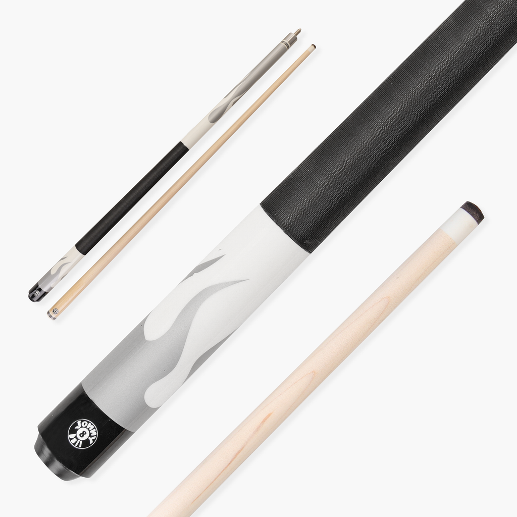 Jonny 8 Ball Flame 58-inch 2-piece cue Cue + Case