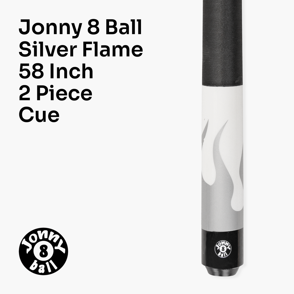 Jonny 8 Ball Flame 58-inch 2-piece cue Cue + Case